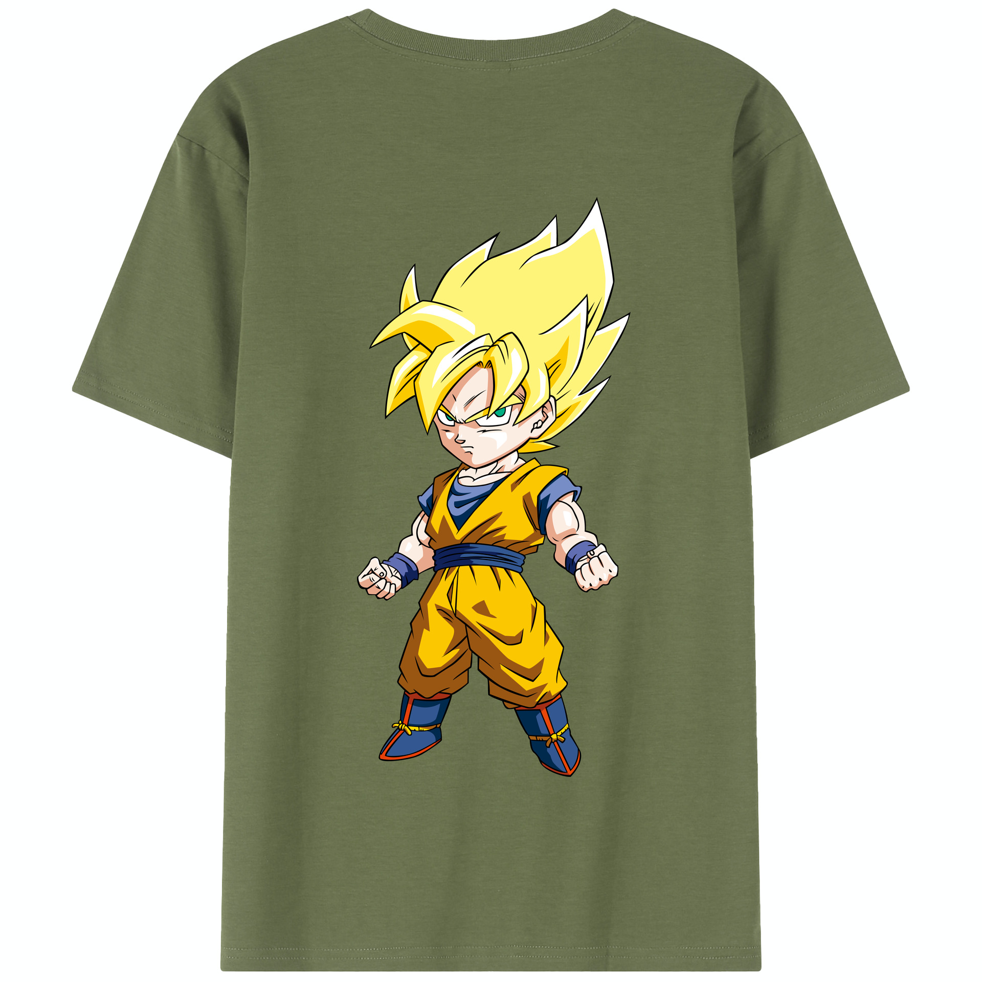 （画像用） ドラゴンボール 孫悟空（そん ごくう）Son Goku カカロット DRAGON BALL Kakarotto 綿100％半袖Tシャツ（背面プリント）